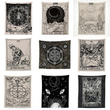 India Mandala Tarot Tapestry Wall Hanging Sun Moon Wall Tapestry Wall Carpet Psychedelic Tapiz Witchcraft Wall Cloth Tapestries