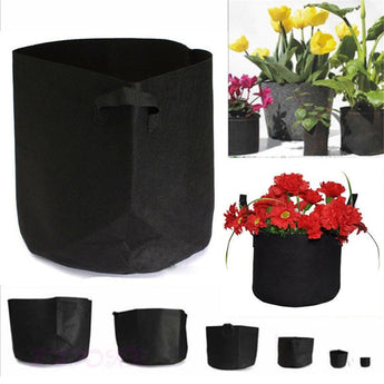 Hot 6 Sizes Black Thickening Fabric Pot Plant Pouch Root Container Grow Bag Tools Garden Pots Planters Supplies