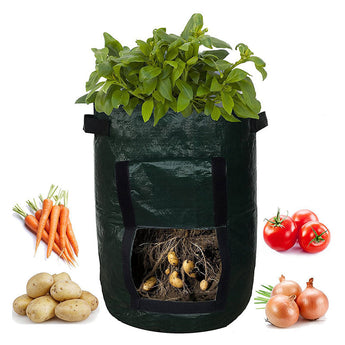 1PCS Vegetable Plant Grow Bag DIY Potato Planter PE Cloth Tomato Planting Container Bag Thicken Garden Pot Garden Supplies @