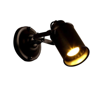 Industrial Sconce Wall Mounted Light,Black Mini Small Accent Spotlight,Adjustable Sconce Metal Lampshade Fixture
