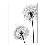 Black And White Pictures Dandelion Painting Canvas Canvas Quote Art Print Nordic Dandelion Poster Wall Art Bedroom Unframed