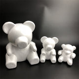 1PC 15cm/20cm Foam Rose Bear Mold DIY Artificial Rose Flower Bear Plastic Bear Roses Luck Dog Mold Model