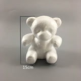 1PC 15cm/20cm Foam Rose Bear Mold DIY Artificial Rose Flower Bear Plastic Bear Roses Luck Dog Mold Model