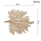 Simulation Coral Branch Placemat For Dining Table Coasters PVC Cup Coffee Table Mats Kitchen Home DecorTable Accessories