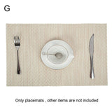 40# New Arrival Rectangle Non Slip PVC Heat Insulated Pad Placemat Dining Table Mat Coaster Kitchen Supplies