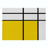 VOGVIGO Creative Geometric Printed Kitchen Placemat Dining Table Mat Coaster Cotton Linen Polyester Pads Bowl Coaster Decoration