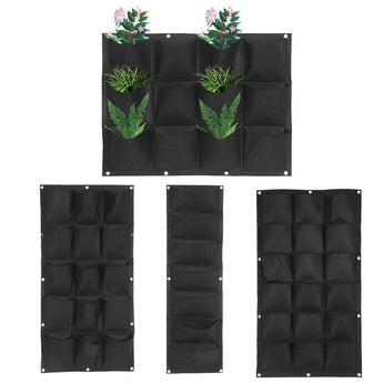 Classical Vertical Felt Garden Plant Grow Container Bags Wall Hanging Planter Black Color Home Supplies Hot Selling