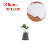 100pcs Biodegradable Non-woven Nursery Bags Plant Grow Seedling Raising Pots plant flower bags supplies garden