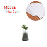 100pcs Biodegradable Non-woven Nursery Bags Plant Grow Seedling Raising Pots plant flower bags supplies garden
