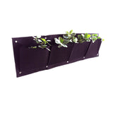 Wall Hanging Planting Bags 4Pocket Vegetable Plant Wall Hanging Living Garden Vertical Gardening Grow Bag Pots Garden Supplies