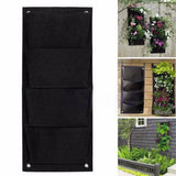 Wall Hanging Planting Bags 4Pocket Vegetable Plant Wall Hanging Living Garden Vertical Gardening Grow Bag Pots Garden Supplies