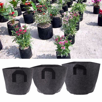 Black Felt Pots Garden Plant Grow Bag Pouch Root Container Garden Pots Planters Supplies A02 19 Dropship