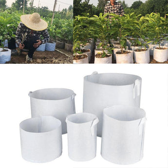 5pcs/set Gallon Round Plant Pouch Fabric Pots Root Container Grow Bag Aeration Containe Degradable Fabric Bags Garden Supplies