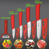 Kitchen Knives Ceramic Knives cook 3" Paring 4" Utility 5" Slicing 6"chef Knife Cooking Tools   Blade Vegetable Knives