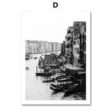 Paris Landscape Wall Art Canvas Painting Nordic Posters And Prints Black White Retro Poster Wall Pictures For Living Room Decor