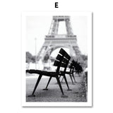 Paris Landscape Wall Art Canvas Painting Nordic Posters And Prints Black White Retro Poster Wall Pictures For Living Room Decor