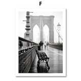 Paris Landscape Wall Art Canvas Painting Nordic Posters And Prints Black White Retro Poster Wall Pictures For Living Room Decor