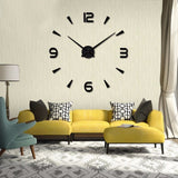 2019 New High Quality 3D Wall Stickers Creative Fashion Living Room Clocks Large Wall Clock DIY Home Decoration Acrylic + EVA