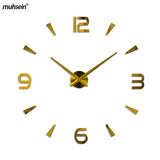 2019 New High Quality 3D Wall Stickers Creative Fashion Living Room Clocks Large Wall Clock DIY Home Decoration Acrylic + EVA