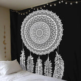 Large 200x150cm Mandala Indian Tapestry Wall Hanging Bohemian Beach Mat Polyester Blanket Yoga Mat Home Bedroom Art Carpet