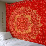 Large 200x150cm Mandala Indian Tapestry Wall Hanging Bohemian Beach Mat Polyester Blanket Yoga Mat Home Bedroom Art Carpet