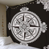 Large 200x150cm Mandala Indian Tapestry Wall Hanging Bohemian Beach Mat Polyester Blanket Yoga Mat Home Bedroom Art Carpet