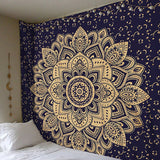 Large 200x150cm Mandala Indian Tapestry Wall Hanging Bohemian Beach Mat Polyester Blanket Yoga Mat Home Bedroom Art Carpet