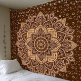 Large 200x150cm Mandala Indian Tapestry Wall Hanging Bohemian Beach Mat Polyester Blanket Yoga Mat Home Bedroom Art Carpet