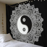 Large 200x150cm Mandala Indian Tapestry Wall Hanging Bohemian Beach Mat Polyester Blanket Yoga Mat Home Bedroom Art Carpet
