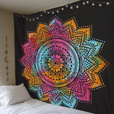 Large 200x150cm Mandala Indian Tapestry Wall Hanging Bohemian Beach Mat Polyester Blanket Yoga Mat Home Bedroom Art Carpet