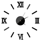 1PC New Clock Watch Wall Clocks Horloge 3d Diy Acrylic Mirror Stickers Home Decoration Living Room Quartz Needle