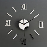 1PC New Clock Watch Wall Clocks Horloge 3d Diy Acrylic Mirror Stickers Home Decoration Living Room Quartz Needle