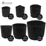 MUCIAKIE 1-10 Gallon Fabric Grow Bags Breathable Pots Planter Root Pouch Container Plant Smart Pots with Handles Garden Supplies