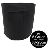 MUCIAKIE 1-10 Gallon Fabric Grow Bags Breathable Pots Planter Root Pouch Container Plant Smart Pots with Handles Garden Supplies