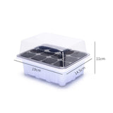 6/12 Plastic Nursery Pots Planting Seed Tray Kit Plant Germination Box with Dome and Base Garden Grow Box Gardening Supplies