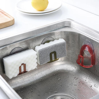 Kitchen Storages Shelf Suction Cup Sink Drain Rack Sponge Holder Clean Holder Sink Soap Rack Drain Racks Storages Shelves Tools