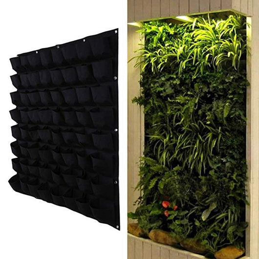 Black Color Wall Hanging Planting Bags 36/72 Pockets Grow Bag Planter Vertical Garden Vegetable Living Garden Bag Home Supplies