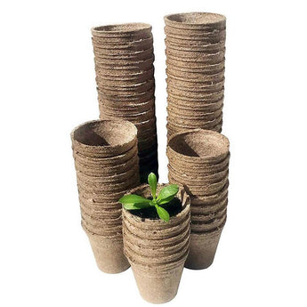 100pcs/50Pcs Nursery Pots Biodegradable Paper Pulp Peat Pots 8x8cm Plant Nursery Cup Tray Garden Supplies