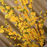 Artificial Cherry Spring Plum Peach Blossom Branch Silk Flower Home Wedding Decorative Flowers Plastic Peach Bouquet 65CM