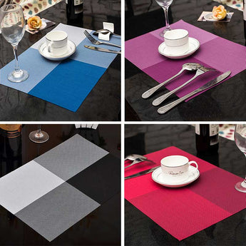 Household Fashion PVC Dining Table Placemat Europe Style Home Kitchen Tools Tableware Pad Coaster Coffee Tea Place Mat