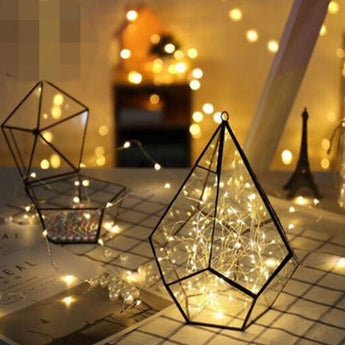 New Year Christmas Garland Waterproof Copper Wire LED String Lamp Fairy lights 2m/5m Length for indoor Decorations